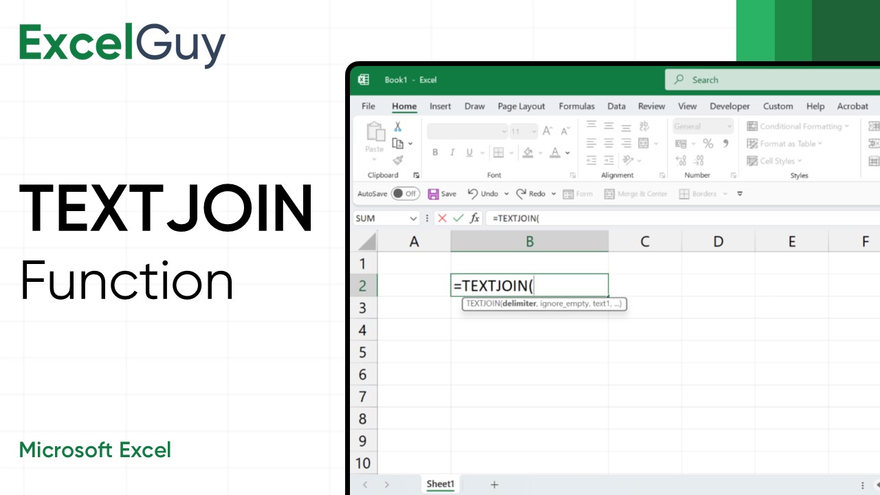 TEXTJOIN Function in Excel | ExcelGuy