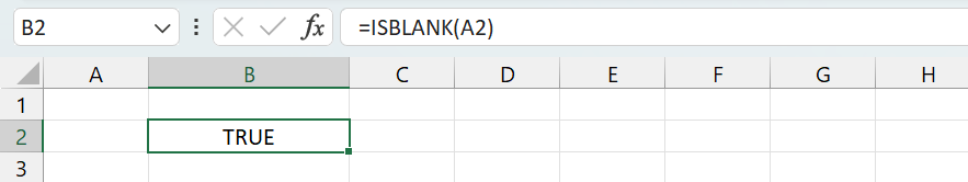 Check blank cells in Excel using ISBLANK Function in Excel